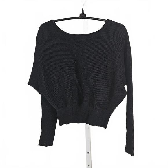 Express Black Ribbed Knit Sweater, Size XS - Picture 1 of 4